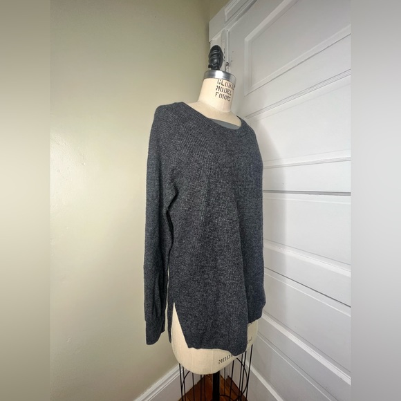 Madewell Wafflestitch Pullover Sweater Charcoal Medium NWT NEW - Picture 6 of 14
